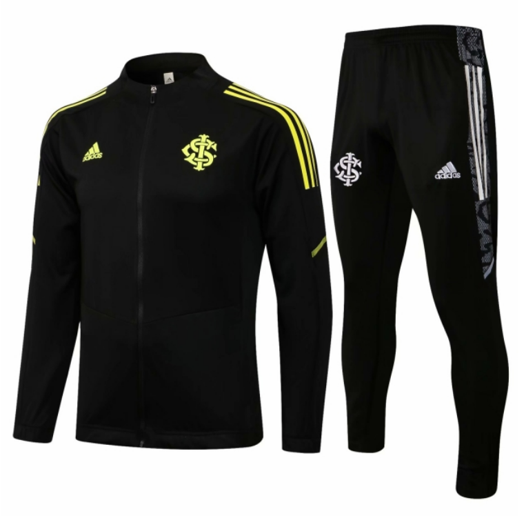 2021/22 Sport Club Internacional Black Training Kits Jacket with Pants